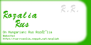 rozalia rus business card